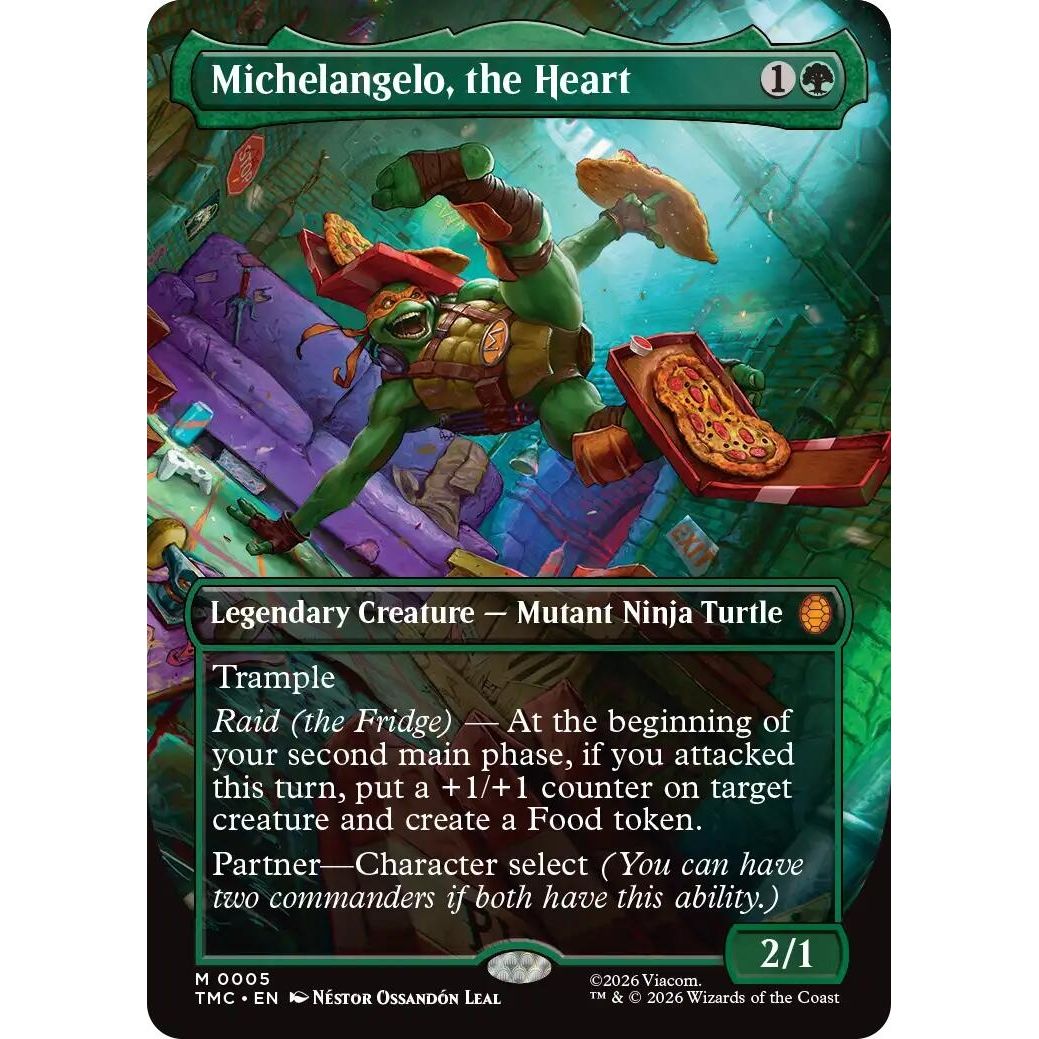 Image for Michelangelo, the Heart (0005) (Borderless) (5) (Teenage Mutant Ninja Turtles) - Magic: The Gathering