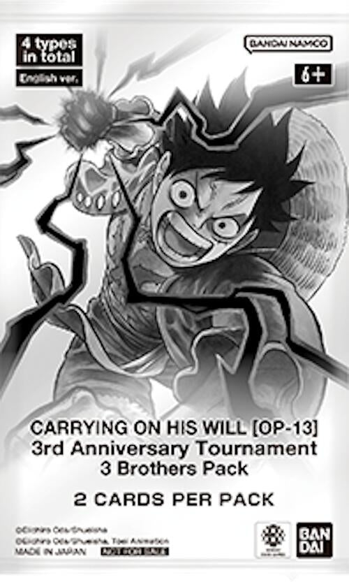 Image for Carrying On His Will - 3rd Anniversary Tournament 3 Brothers Pack - One Piece Card Game