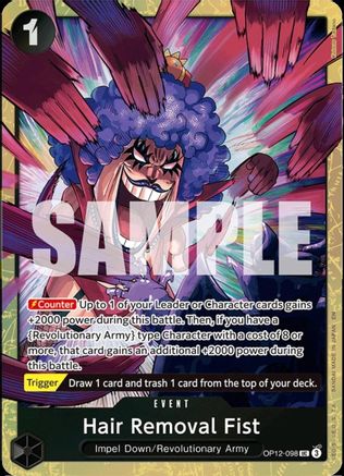 Hair Removal Fist (Premium Card Collection -Best Selection Vol. 5-) (OP12-098) (One Piece Promotion Cards) (OP-PR)