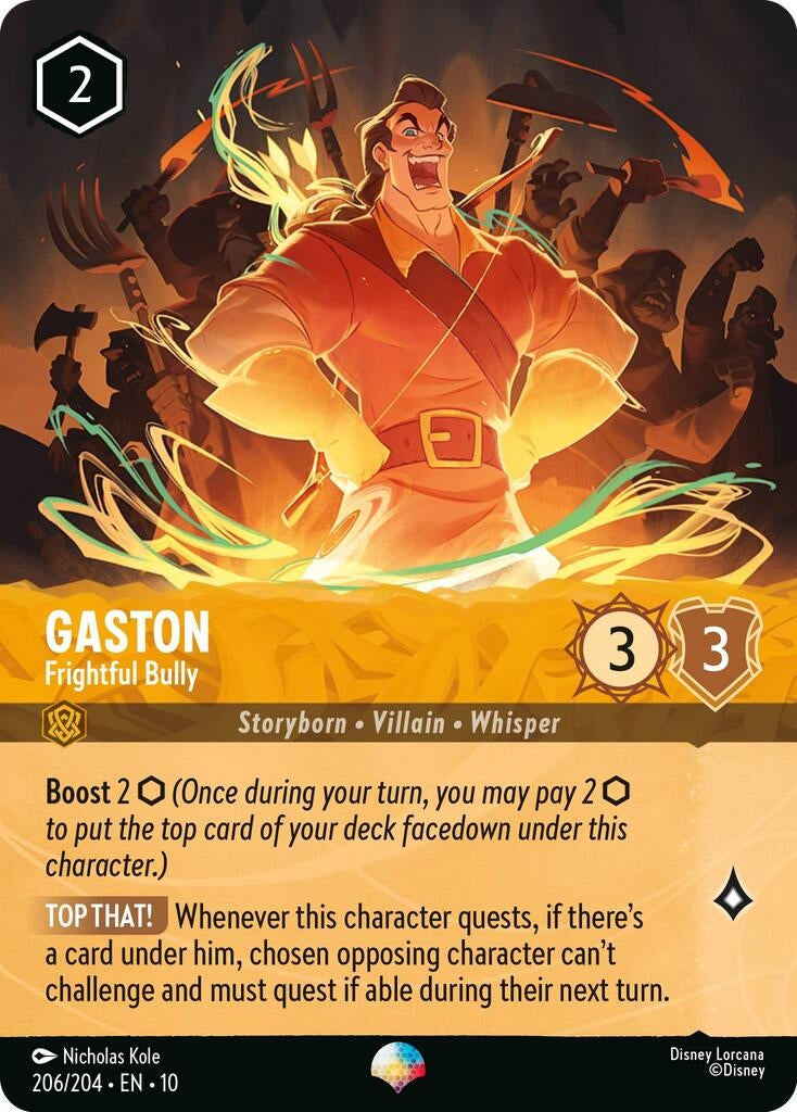 Image for Gaston - Frightful Bully (Epic) (206/204) (Whispers in the Well) (10) - Disney Lorcana