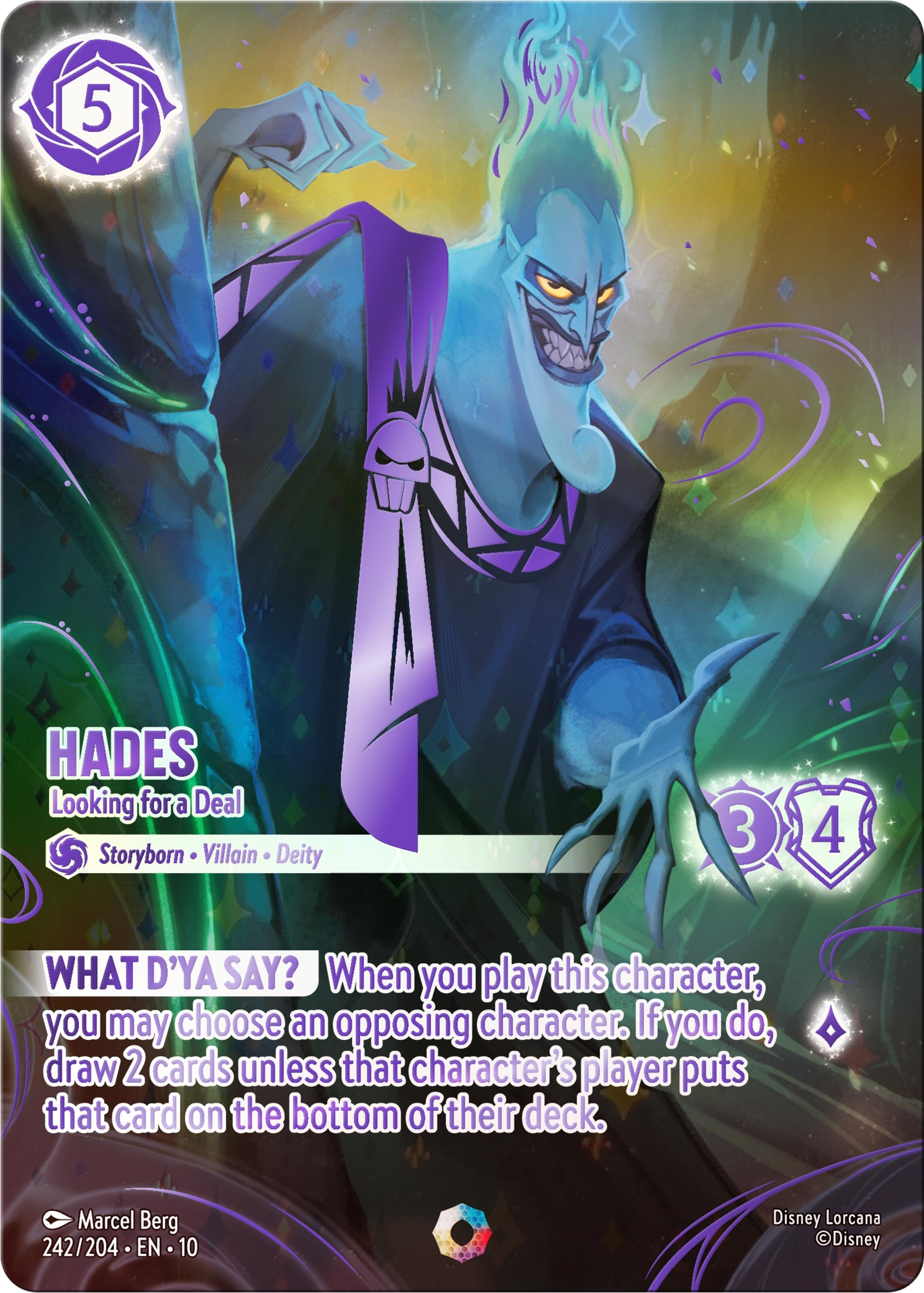 Image for Hades - Looking for a Deal (Iconic) (242/204) (Whispers in the Well) (10) - Disney Lorcana