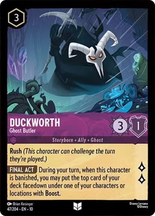 Image for Duckworth - Ghost Butler (47/204) (Whispers in the Well) (10) - Disney Lorcana