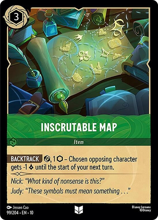 Image for Inscrutable Map (99/204) (Whispers in the Well) (10) - Disney Lorcana