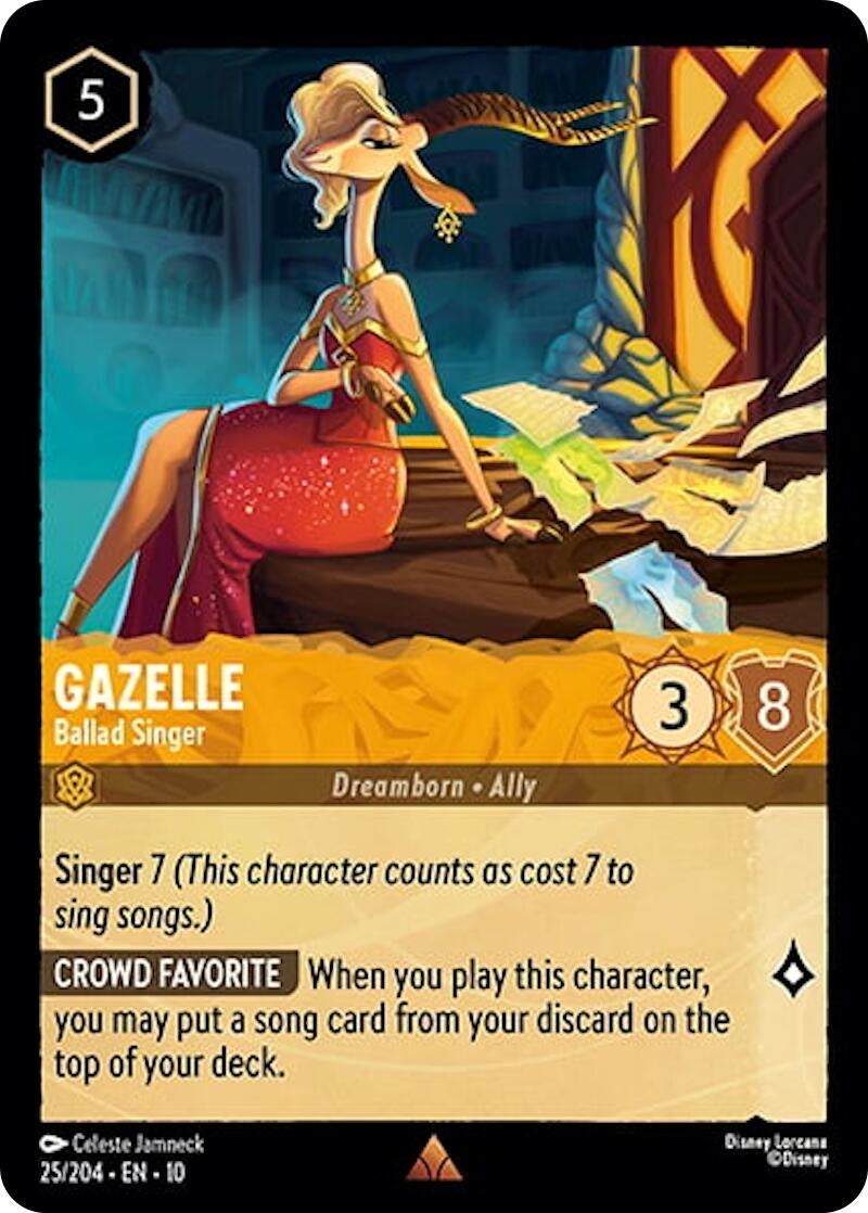 Image for Gazelle - Ballad Singer (25/204) (Whispers in the Well) (10) - Disney Lorcana