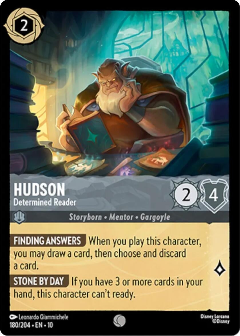 Image for Hudson - Determined Reader (180/204) (Whispers in the Well) (10) - Disney Lorcana