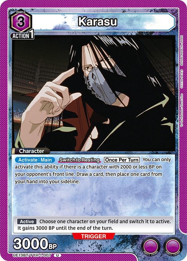 Image for Karasu (007) (UE13BT/YYH-1-007) (UE13BT: Yu Yu Hakusho: Ghost Files) (UE13BT) - Union Arena