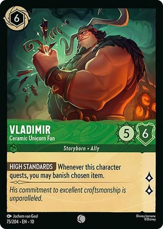 Image for Vladimir - Ceramic Unicorn Fan (75/204) (Whispers in the Well) (10) - Disney Lorcana