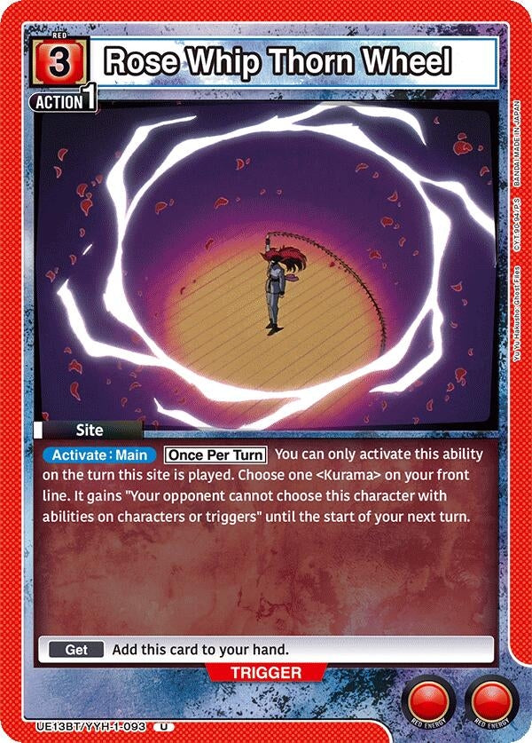 Image for Rose Whip Thorn Wheel (UE13BT/YYH-1-093) (UE13BT: Yu Yu Hakusho: Ghost Files) (UE13BT) - Union Arena