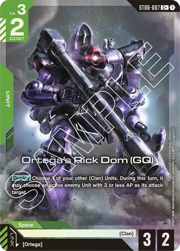 Image for Ortega's Rick Dom (GQ) (C+) (ST06-007) (Starter Deck 06: Clan Unity) (ST06) - Gundam Card Game