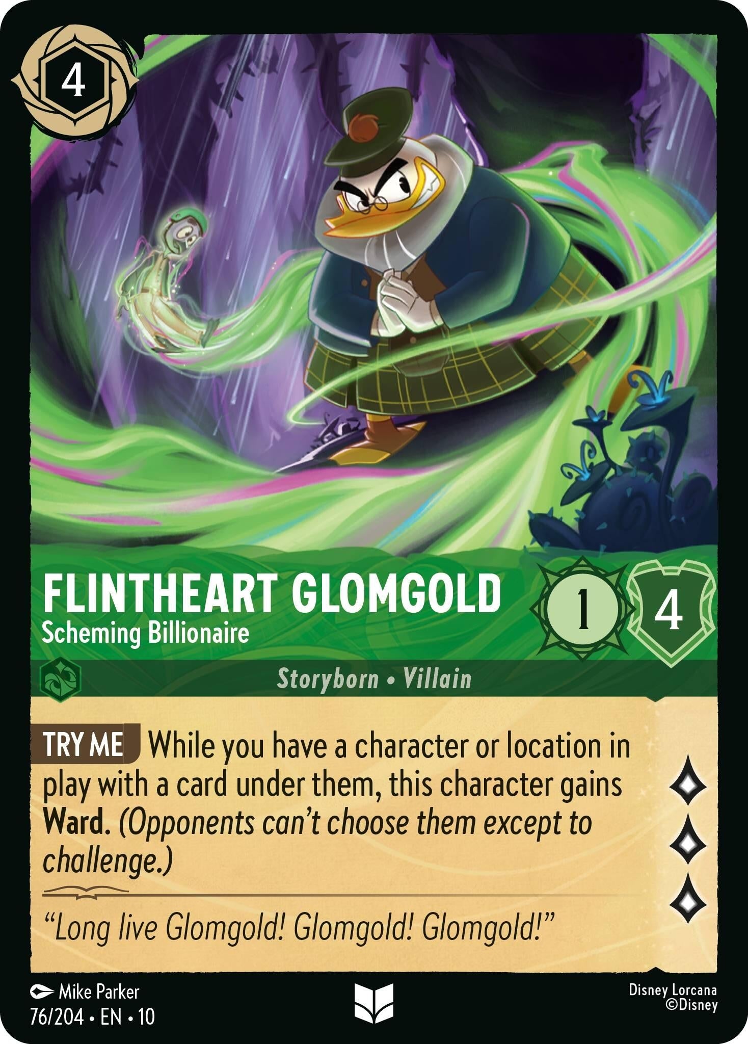 Image for Flintheart Glomgold - Scheming Billionaire (76/204) (Whispers in the Well) (10) - Disney Lorcana