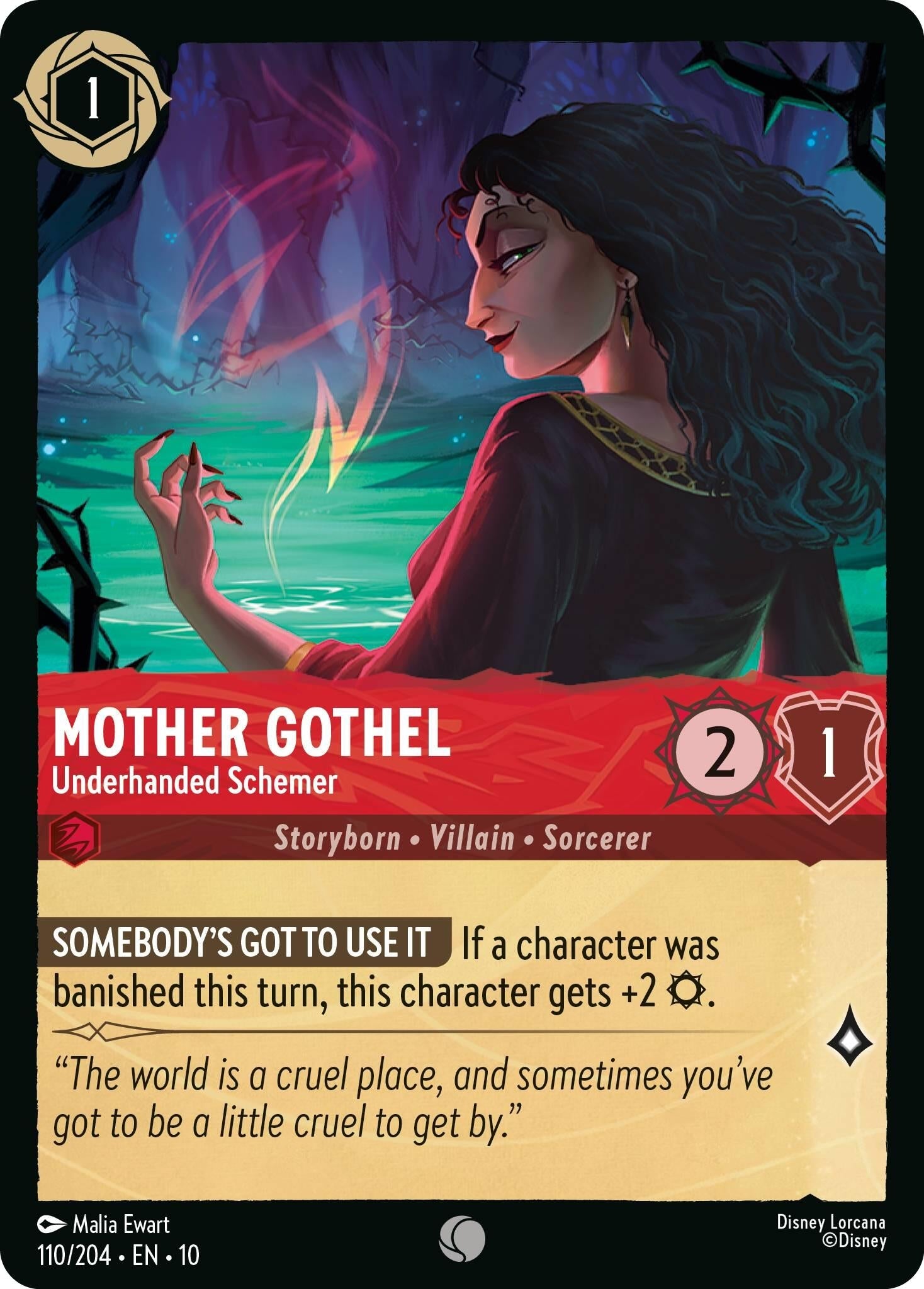 Image for Mother Gothel - Underhanded Schemer (110/204) (Whispers in the Well) (10) - Disney Lorcana