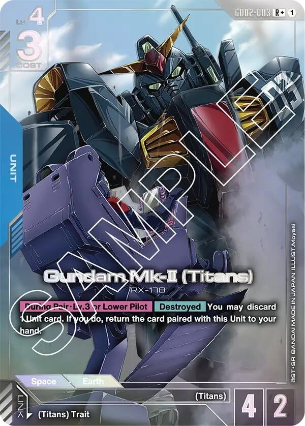 Image for Gundam Mk-II (Titans) (R+) (GD02-003) (Dual Impact) (GD02) - Gundam Card Game