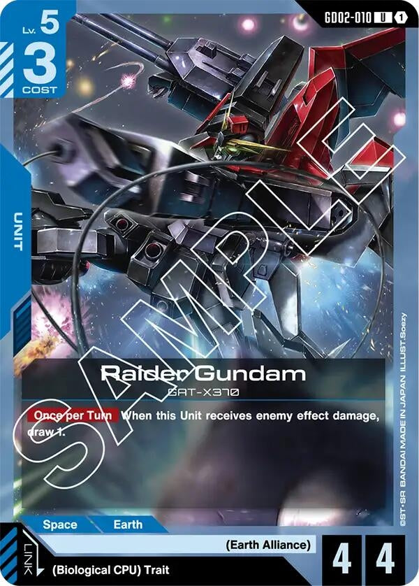 Image for Raider Gundam (GD02-010) (Dual Impact) (GD02) - Gundam Card Game