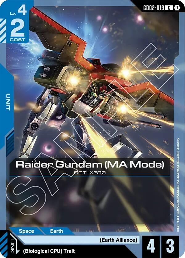 Image for Raider Gundam (MA Mode) (GD02-019) (Dual Impact) (GD02) - Gundam Card Game