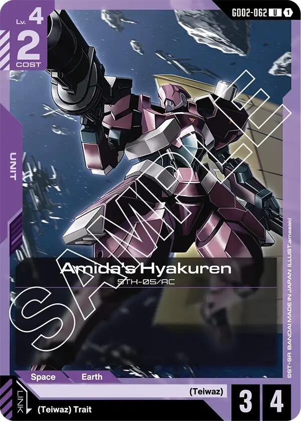 Image for Amida's Hyakuren (GD02-062) (Dual Impact) (GD02) - Gundam Card Game