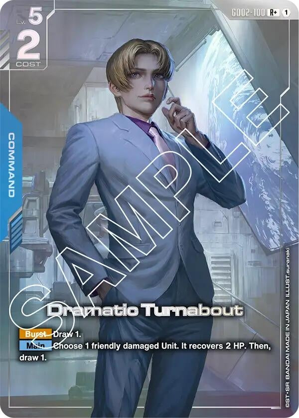 Image for Dramatic Turnabout (R+) (GD02-100) (Dual Impact) (GD02) - Gundam Card Game