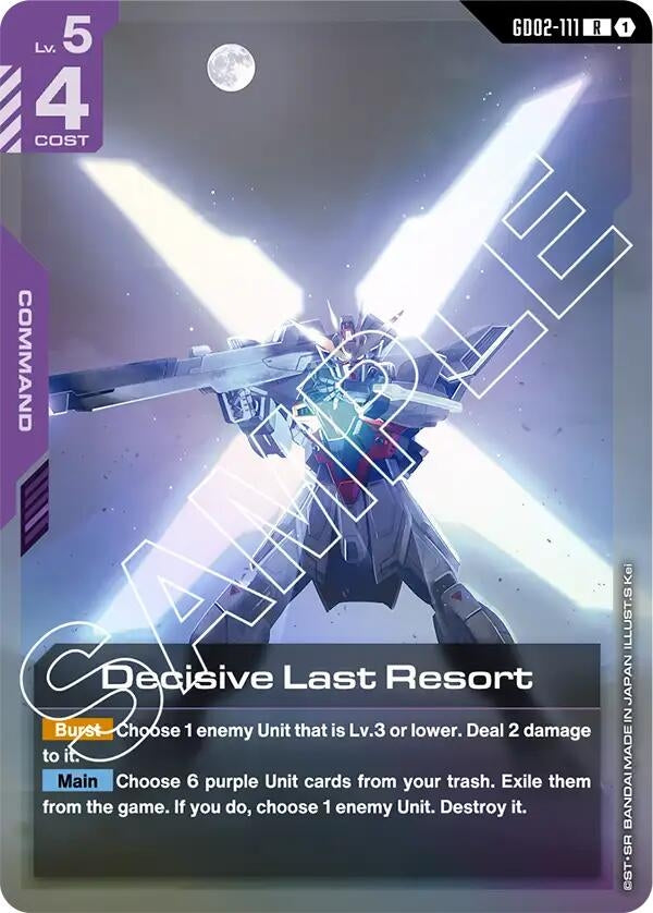 Image for Decisive Last Resort (GD02-111) (Dual Impact) (GD02) - Gundam Card Game