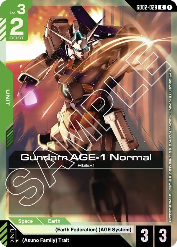 Image for Gundam AGE-1 Normal (Store Tournament Participant Pack 02) (GD02-029) (Gundam Promotional Cards) (GCG-PR) - Gundam Card Game
