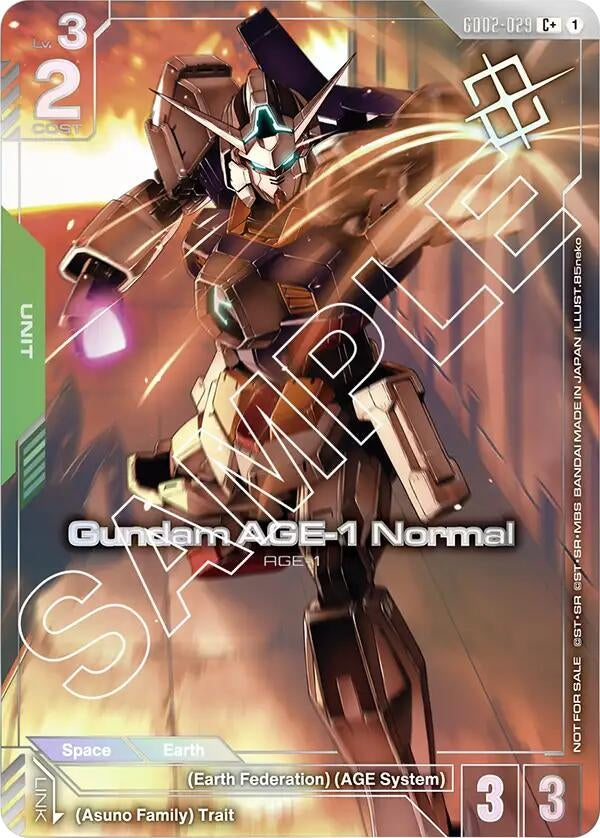 Image for Gundam AGE-1 Normal (Store Tournament Winner Pack 02) (GD02-029) (Gundam Promotional Cards) (GCG-PR) - Gundam Card Game