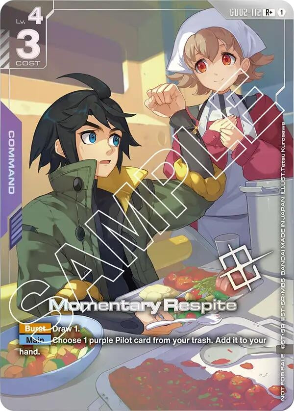 Image for Momentary Respite (Store Tournament Winner Pack 02) (GD02-112) (Gundam Promotional Cards) (GCG-PR) - Gundam Card Game