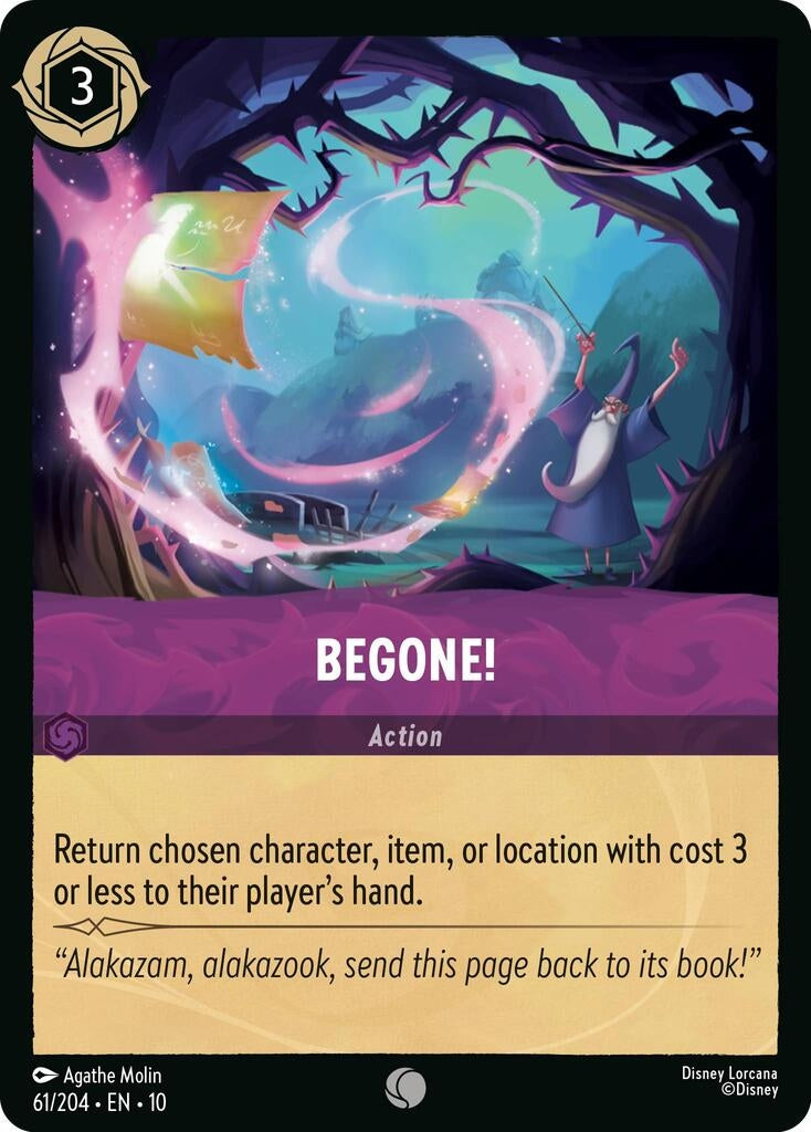 Image for Begone! (61/204) (Whispers in the Well) (10) - Disney Lorcana