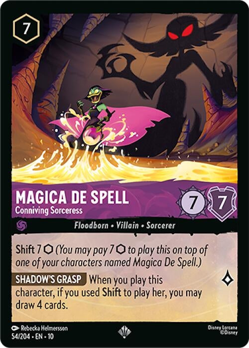 Image for Magica De Spell - Conniving Sorceress (54/204) (Whispers in the Well) (10) - Disney Lorcana