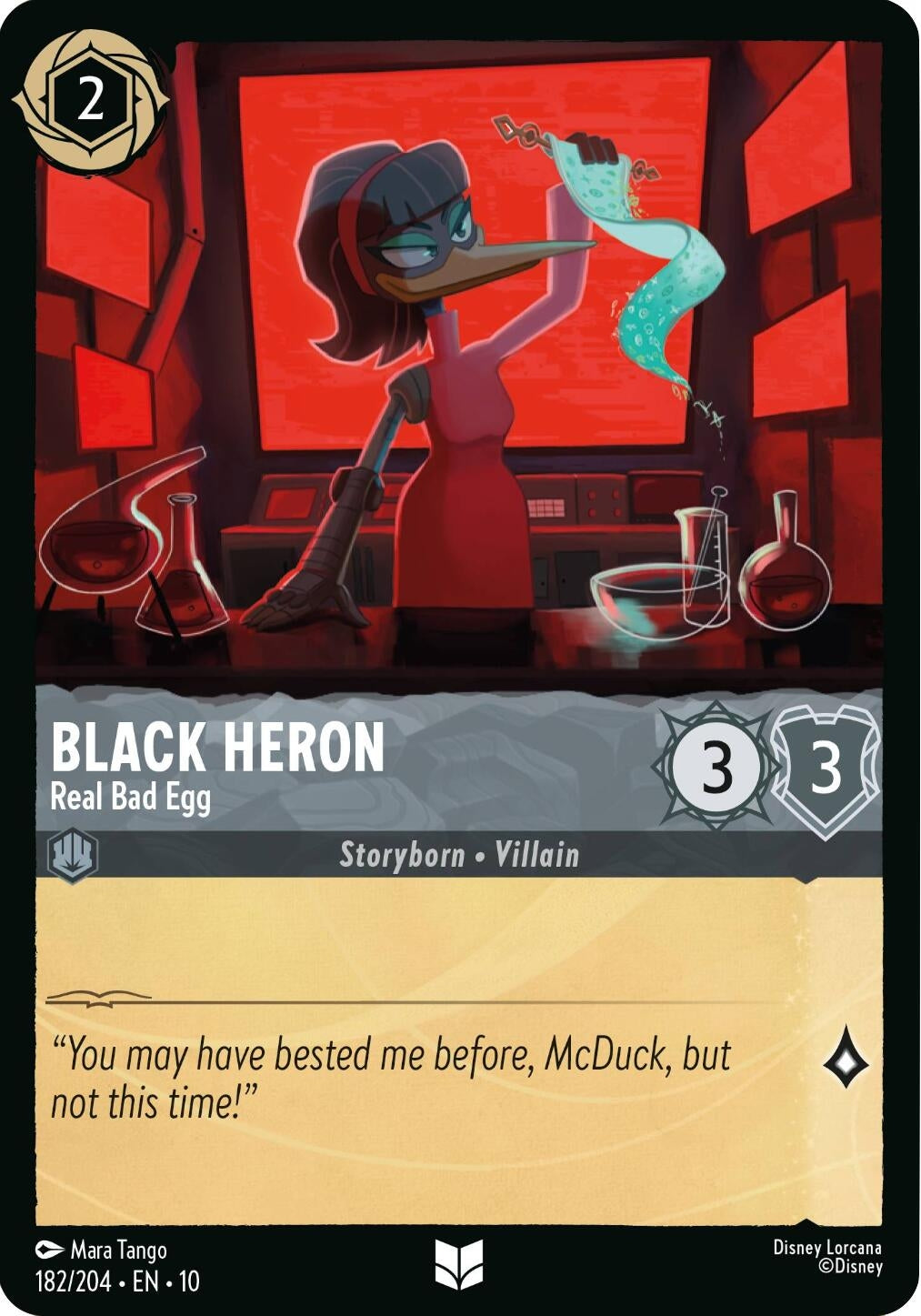 Image for Black Heron - Real Bad Egg (182/204) (Whispers in the Well) (10) - Disney Lorcana