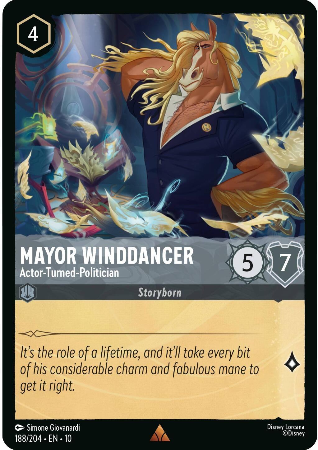 Image for Mayor Winddancer - Actor-Turned-Politician (188/204) (Whispers in the Well) (10) - Disney Lorcana