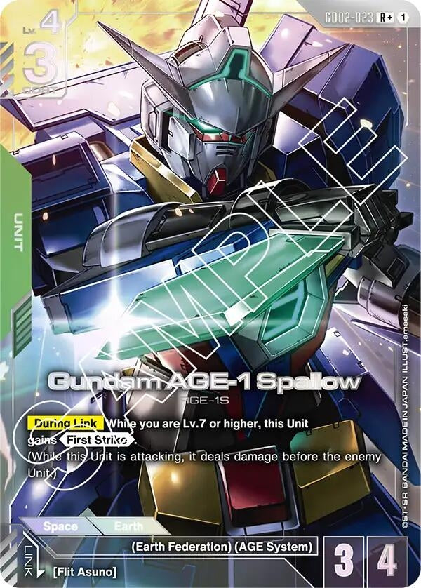 Image for Gundam AGE-1 Spallow (R+) (GD02-023) (Dual Impact) (GD02) - Gundam Card Game