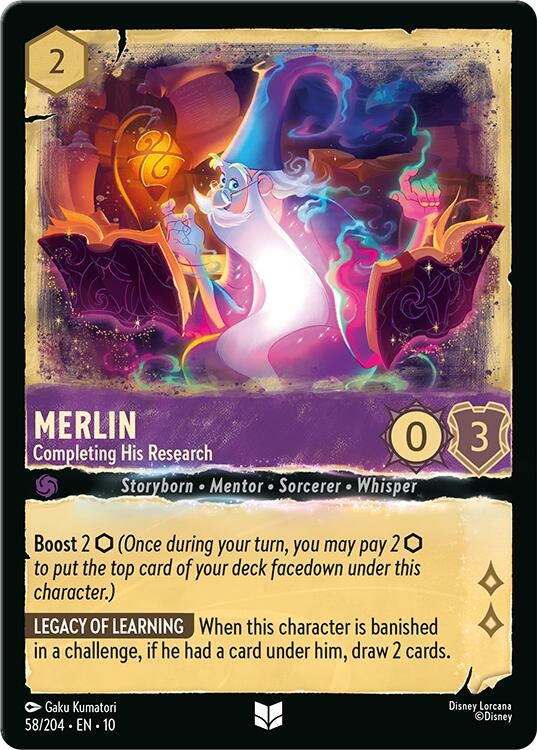 Image for Merlin - Completing His Research (58/204) (Whispers in the Well) (10) - Disney Lorcana