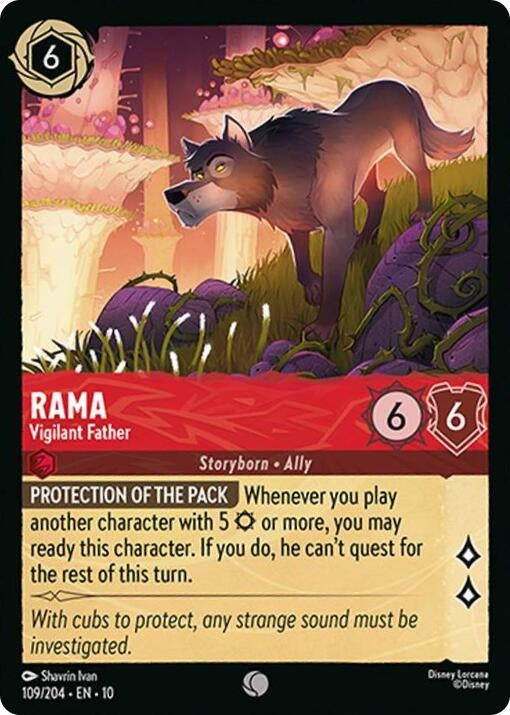 Image for Rama - Vigilant Father (109/204) (Whispers in the Well) (10) - Disney Lorcana