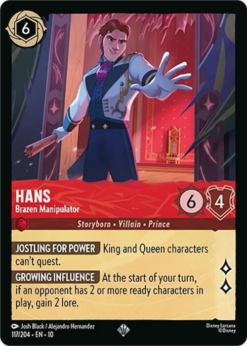 Image for Hans - Brazen Manipulator (117/204) (Whispers in the Well) (10) - Disney Lorcana