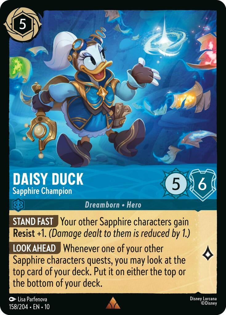Image for Daisy Duck - Sapphire Champion (158/204) (Whispers in the Well) (10) - Disney Lorcana