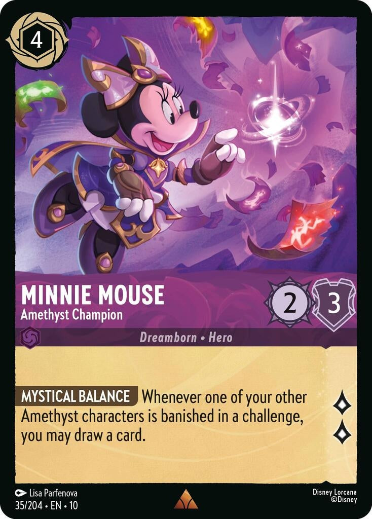 Image for Minnie Mouse - Amethyst Champion (35/204) (Whispers in the Well) (10) - Disney Lorcana