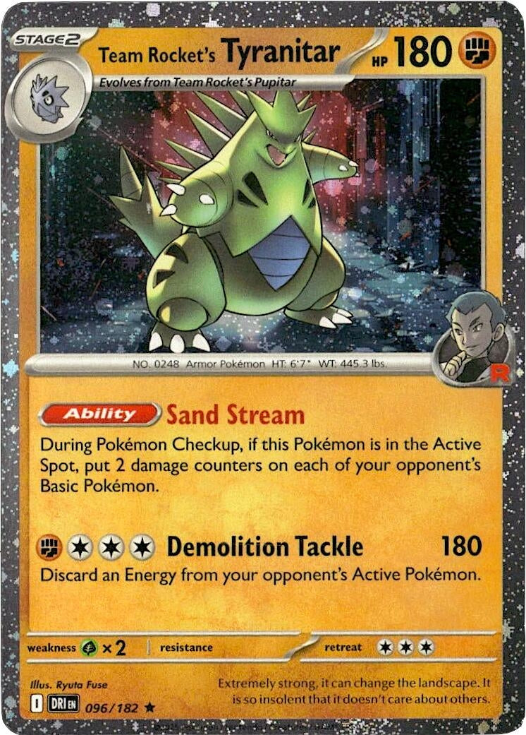 Image for Team Rocket's Tyranitar - 096/182 (Cosmos Holo) (096/182) (Miscellaneous Cards & Products) (MCAP) - Pokemon