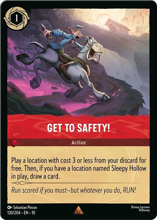 Image for Get to Safety! (130/204) (Whispers in the Well) (10) - Disney Lorcana