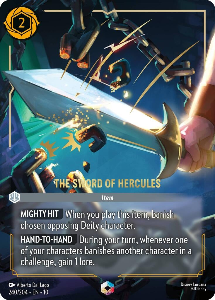 Image for The Sword of Hercules (Enchanted) (240/204) (Whispers in the Well) (10) - Disney Lorcana