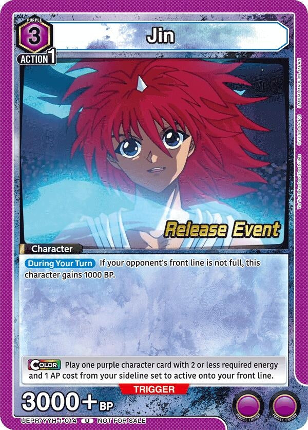 Image for Jin (014) (UEPR/YYH-1-014) (UE13BT: Yu Yu Hakusho: Ghost Files Release Event Cards) (UE13BT_RE) - Union Arena