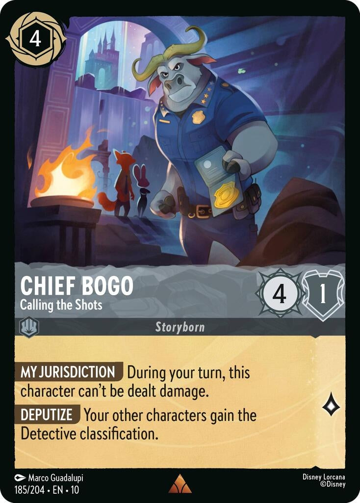 Image for Chief Bogo - Calling the Shots (185/204) (Whispers in the Well) (10) - Disney Lorcana