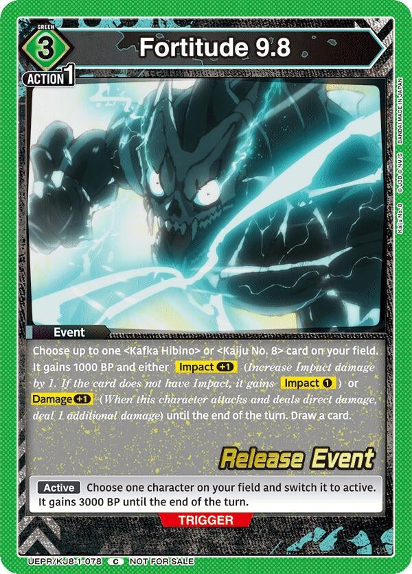 Image for Fortitude 9.8 (UEPR/KJ8-1-078) (UE12BT: Kaiju No. 8 Release Event Cards) (UE12BT_RE) - Union Arena