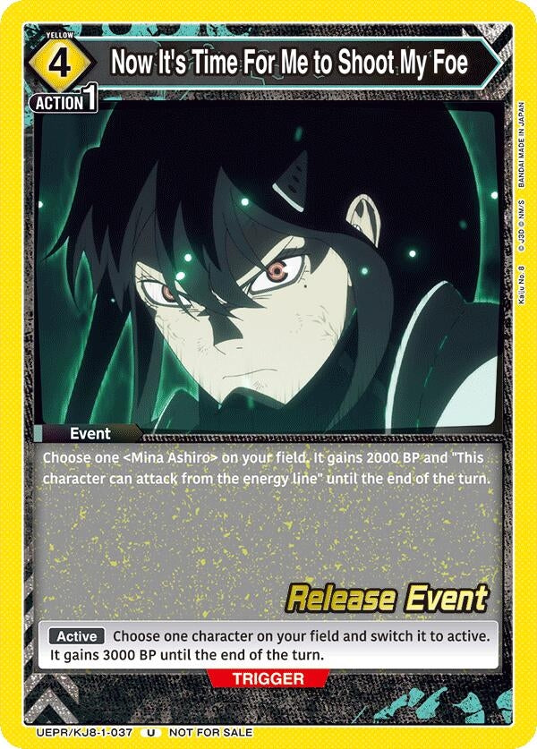 Image for Now It's Time For Me to Shoot My Foe (UEPR/KJ8-1-037) (UE12BT: Kaiju No. 8 Release Event Cards) (UE12BT_RE) - Union Arena