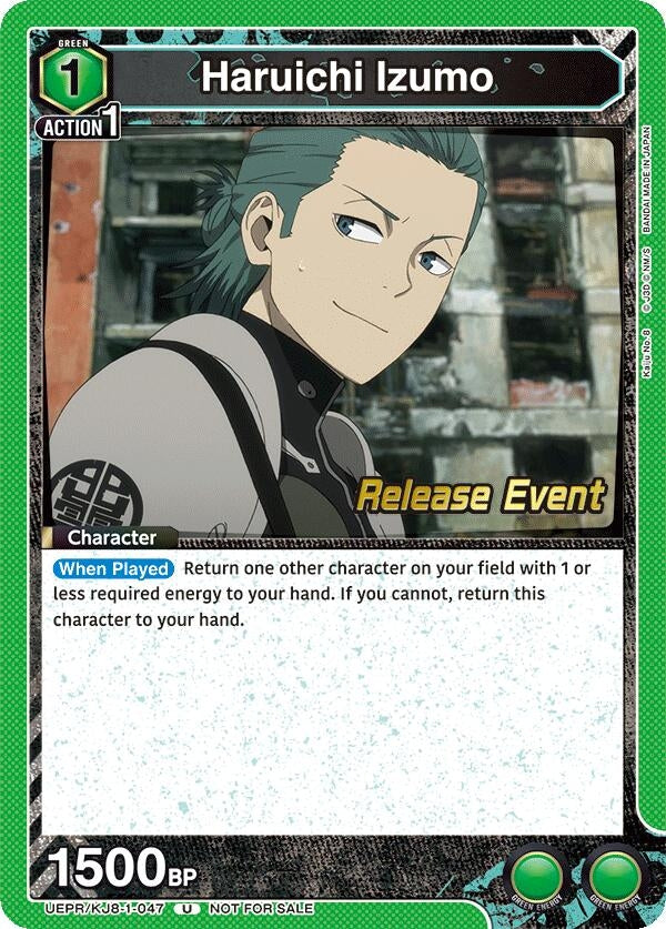 Image for Haruichi Izumo (047) (UEPR/KJ8-1-047) (UE12BT: Kaiju No. 8 Release Event Cards) (UE12BT_RE) - Union Arena