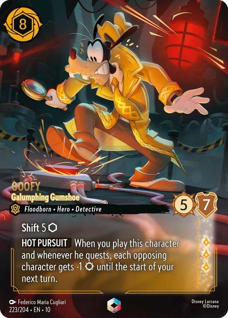 Image for Goofy - Galumphing Gumshoe (Enchanted) (223/204) (Whispers in the Well) (10) - Disney Lorcana