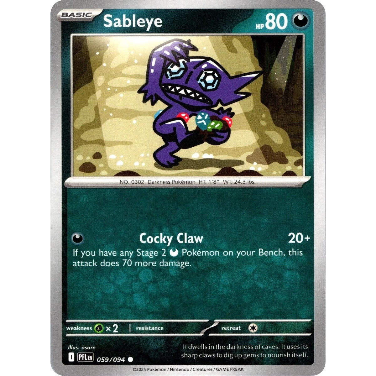 Image for Sableye (059/094) (ME02: Phantasmal Flames) - Pokemon