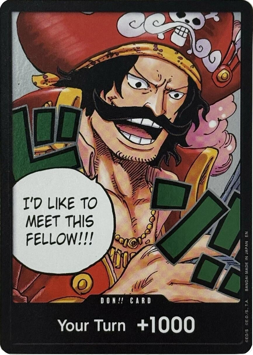 Image for DON!! Card (Gol.D.Roger) (Carrying On His Will) (OP13) - One Piece Card Game