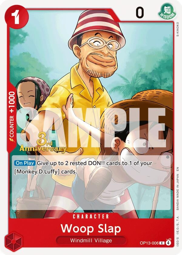 Image for Woop Slap (OP13-006) (Carrying On His Will: 3rd Anniversary Tournament Cards) (OP13 ANN) - One Piece Card Game