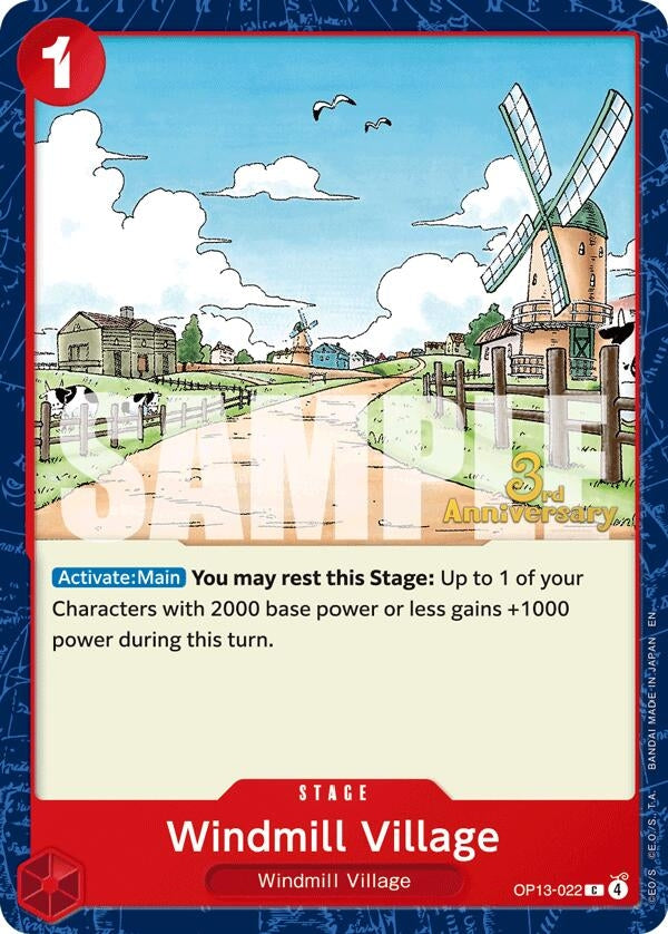 Image for Windmill Village (OP13-022) (Carrying On His Will: 3rd Anniversary Tournament Cards) (OP13 ANN) - One Piece Card Game