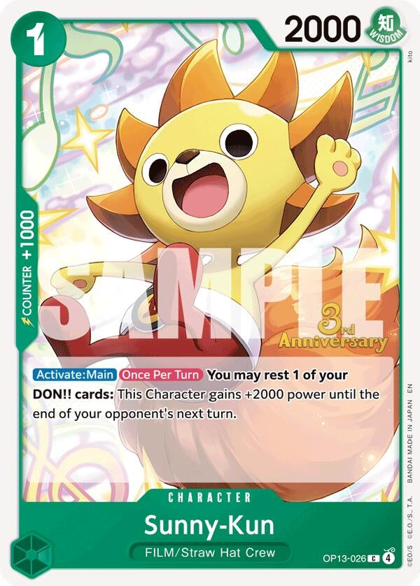 Image for Sunny-Kun (OP13-026) (Carrying On His Will: 3rd Anniversary Tournament Cards) (OP13 ANN) - One Piece Card Game