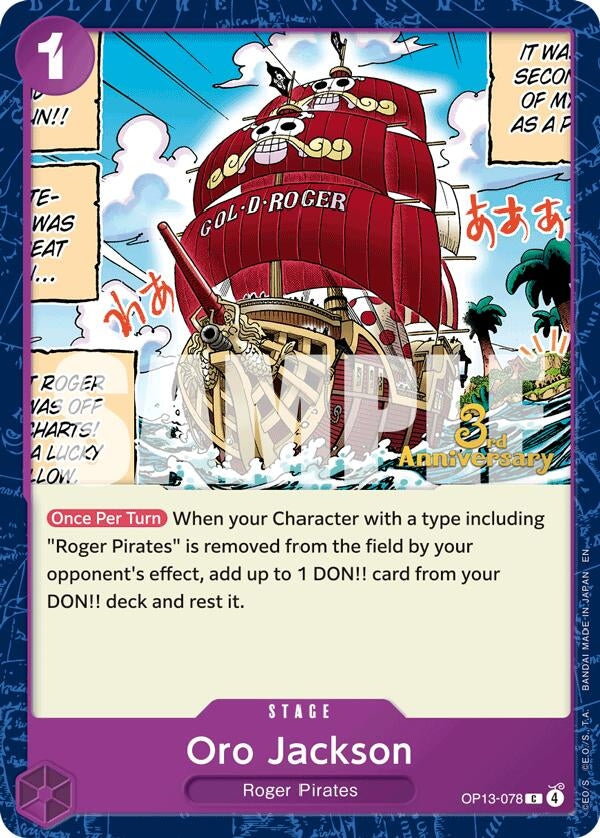 Image for Oro Jackson (OP13-078) (Carrying On His Will: 3rd Anniversary Tournament Cards) (OP13 ANN) - One Piece Card Game