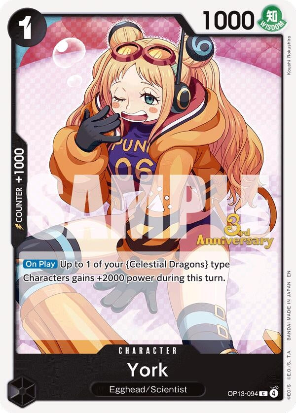 Image for York (OP13-094) (Carrying On His Will: 3rd Anniversary Tournament Cards) (OP13 ANN) - One Piece Card Game